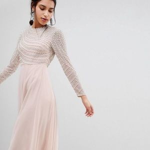 Maxi ASOS dress with bead embellishments